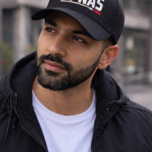 APNAS “Our Own” Black Cotton Cap | Premium Embroidered Streetwear Hat